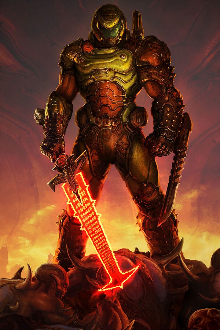 Doom Eternal Video Game Doomguy Hill Decor Wall Art Jigsaw Puzzle