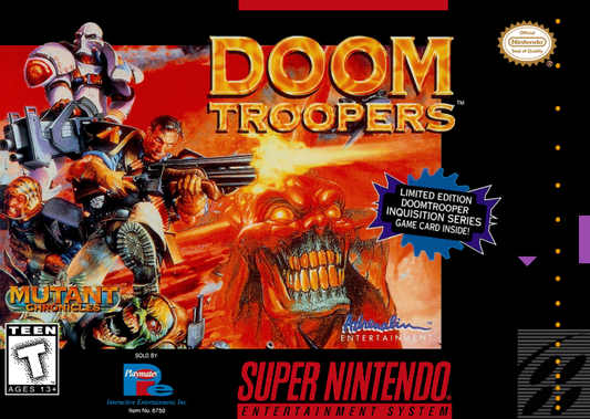 Doom Troopers Mutant Chronicles (Usa) Snes Print Poster