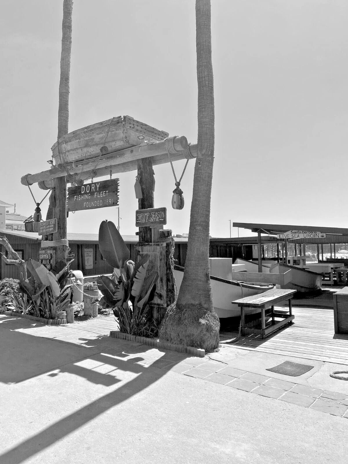 Dory'S Fishing Fleet & Market Newport Beach Pier Ca Ocean Picture Keychain