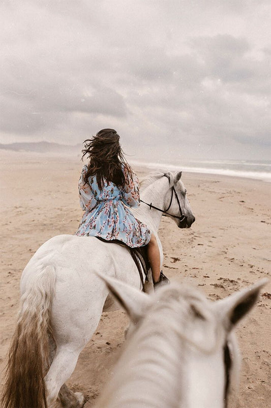 Down By The Sea Lady With Horse Nature Jigsaw Puzzle Jigsaw Puzzle
