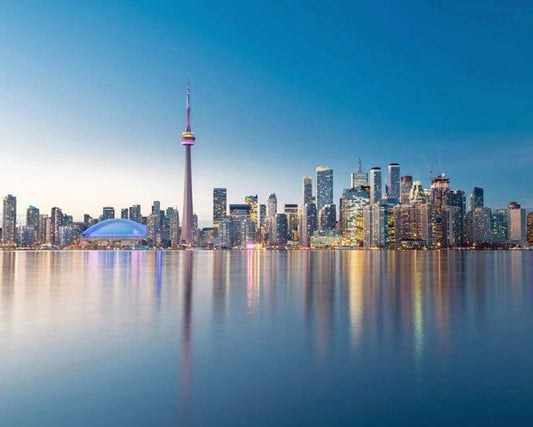 Downtown Toronto Skyline Glossy Photo Cn Tower Print Poster