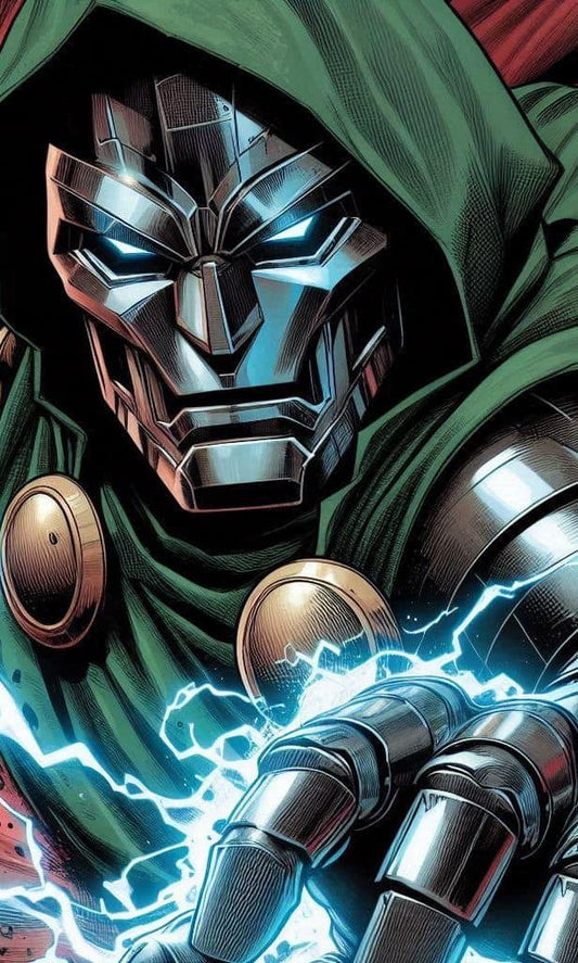 Dr Doom Portrait Electric Power Print Poster