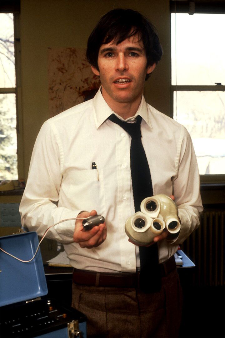 Dr Jarvik With Artificial Heart Researcher Print Jigsaw Puzzle