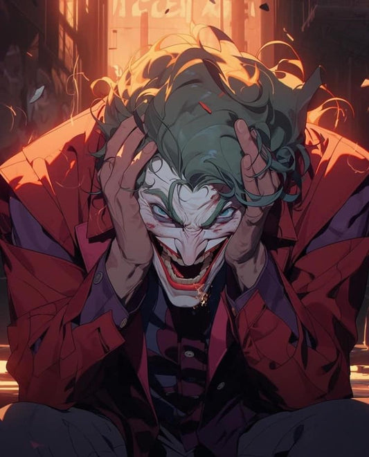 Dramatic Joker Emotional Portrait Print Poster