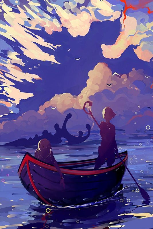 Dreamboat Sea Landscape Ship Painting Print Jigsaw Puzzle