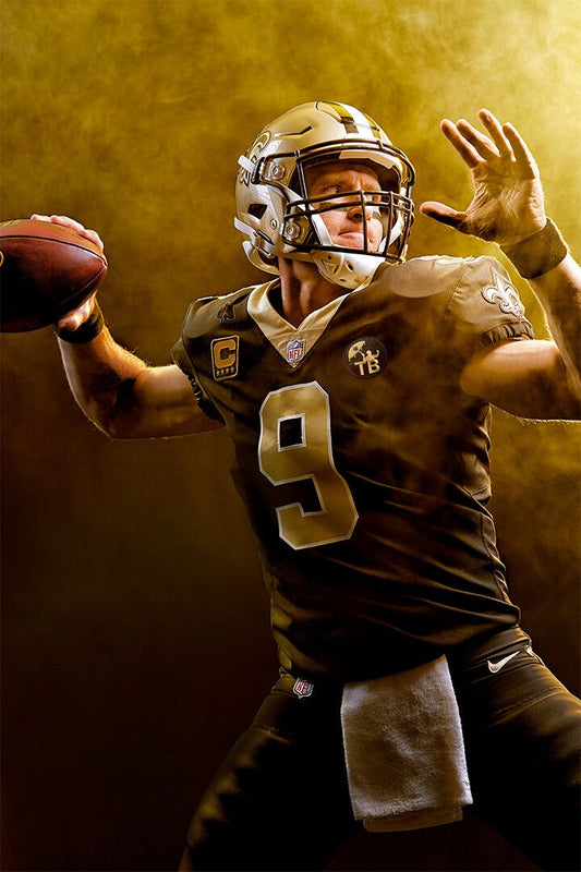 Drew Brees In The Pocket New Orleans Saints Decor Wall Art Jigsaw Puzzle