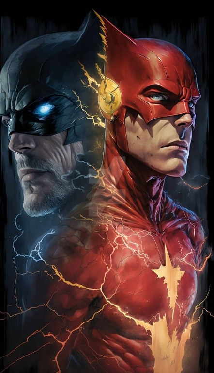 Dual Batman Flash 927 Print Poster