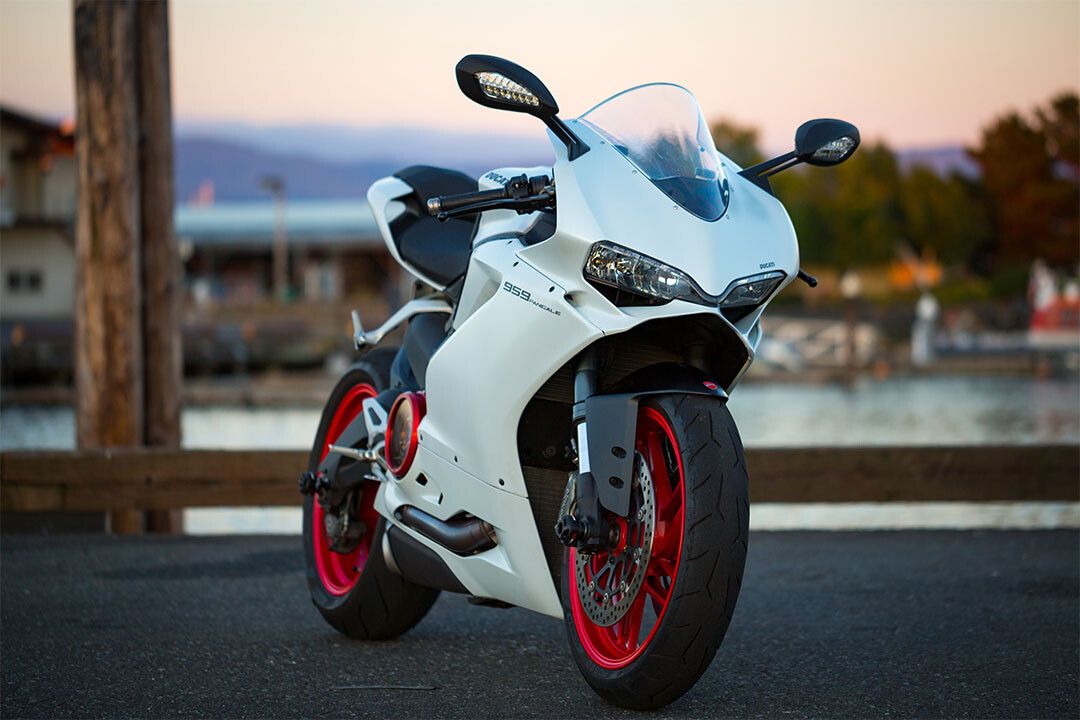 Ducati 959 Panigale White Sports Motorcycle Jigsaw Puzzle