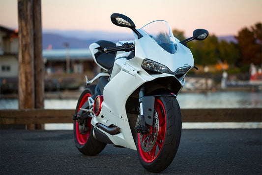 Ducati 959 Panigale White Sports Motorcycle Jigsaw Puzzle