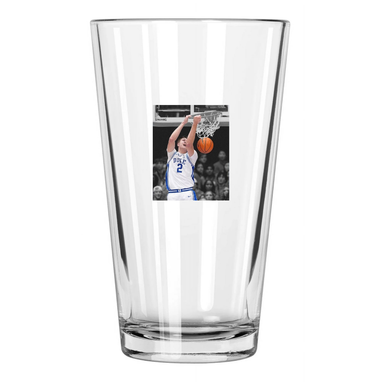 Duke Blue Devils Cooper Flagg Photo Spotlight Pint Beer Drinking Glass