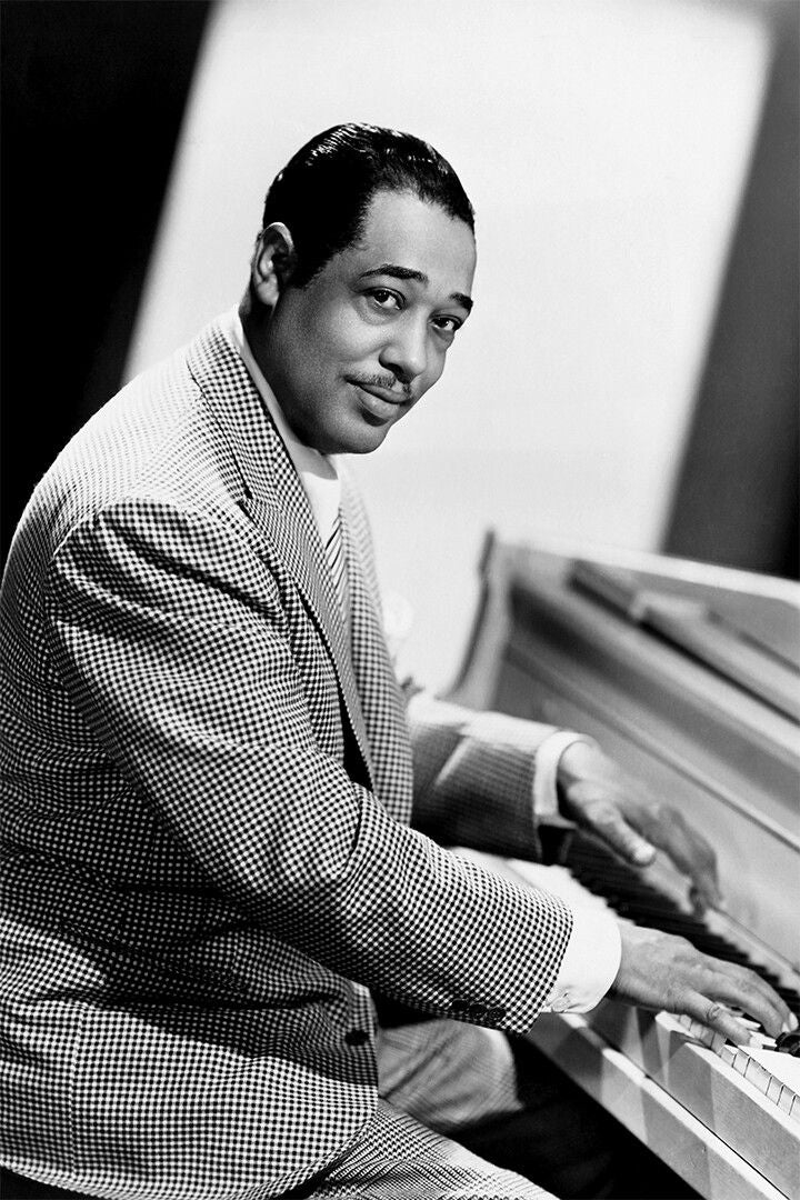 Duke Ellington Playing Piano Print Canvas Jigsaw Puzzle