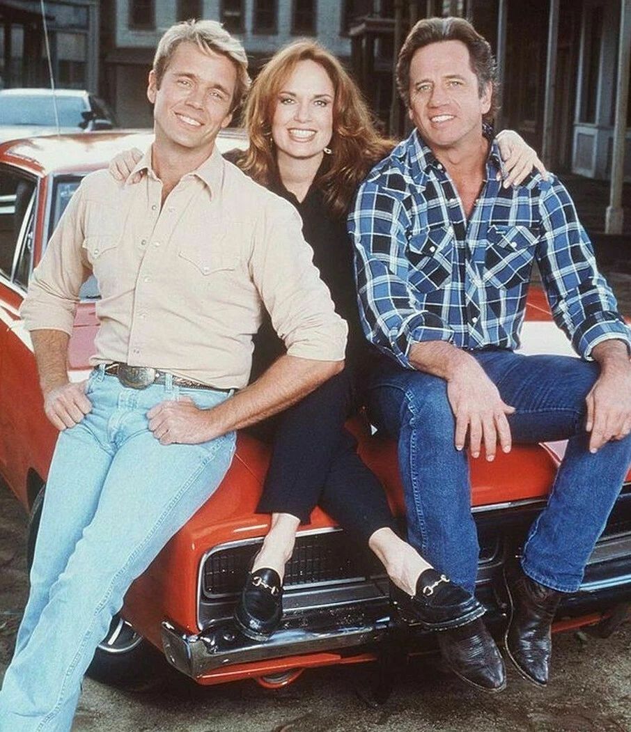 Dukes Of Hazard Cast Schneider Bach Wopat General Lee Picture Magnet 5 X 7