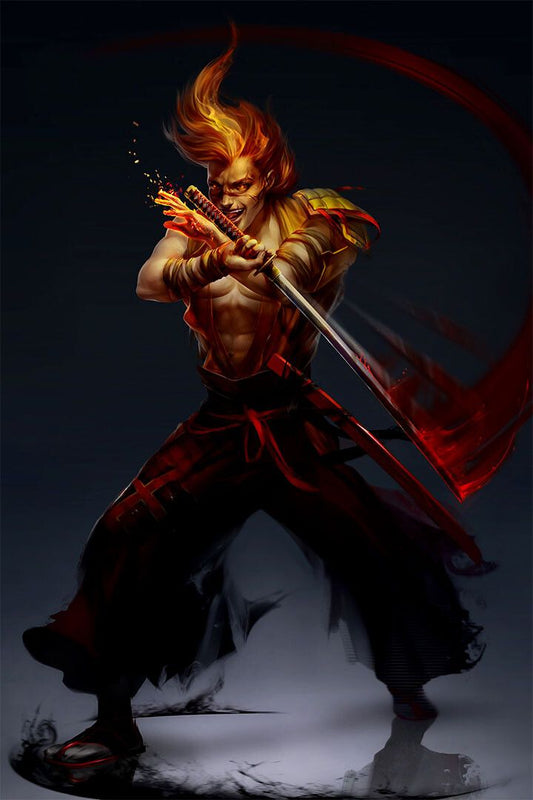 Dungeons And Dragons Fire Demon Fantasy Picture Room Wall Decor Jigsaw Puzzle