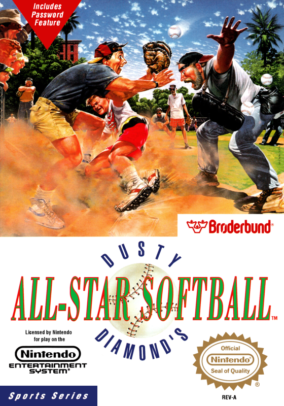 Dusty Diamond S All Star Softball (Usa) Nes Print Poster