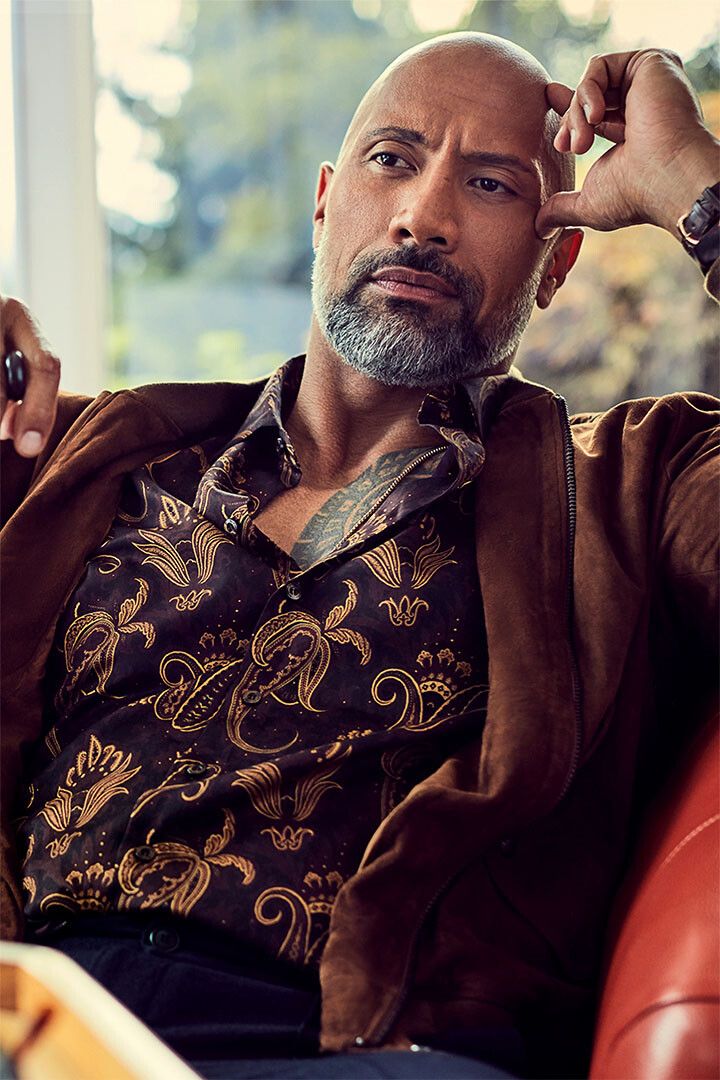 Dwayne Johnson The Rock Actor Print Painting Jigsaw Puzzle