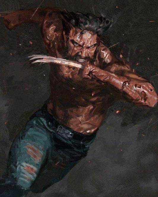 Dynamic Action Figure Running Print Poster