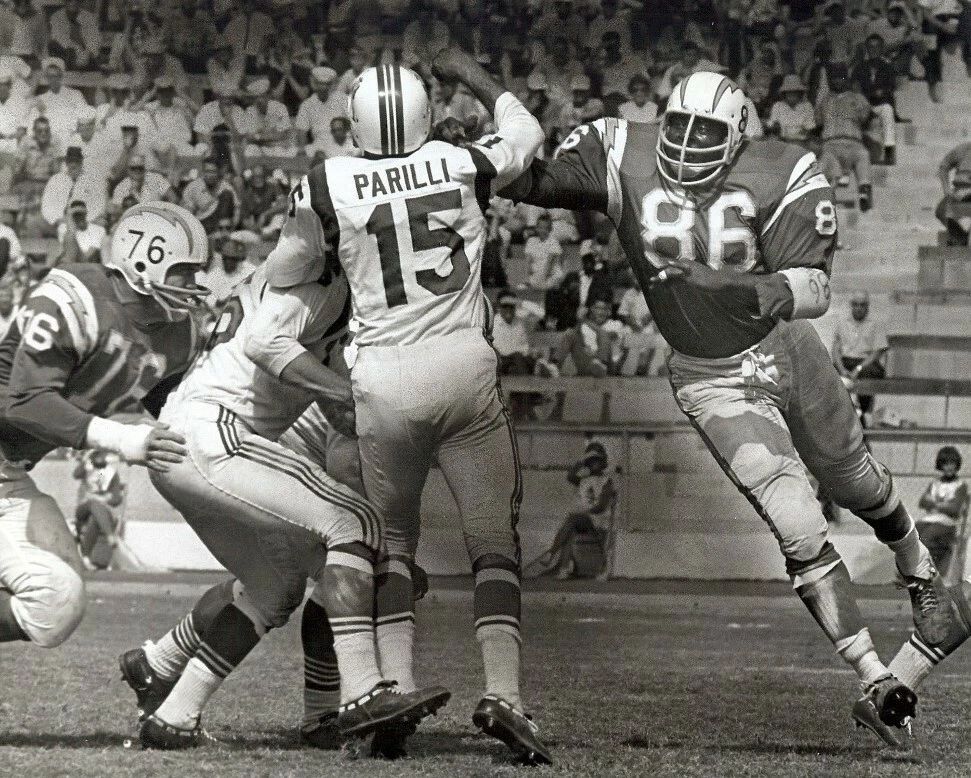 Earl Faison Babe Parilli Magnet Sd Chargers Boston Patriots Afl Football