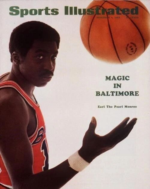Earl The Pearl Monroe Keychain Baltimore Bullets Picture Basketball Nba