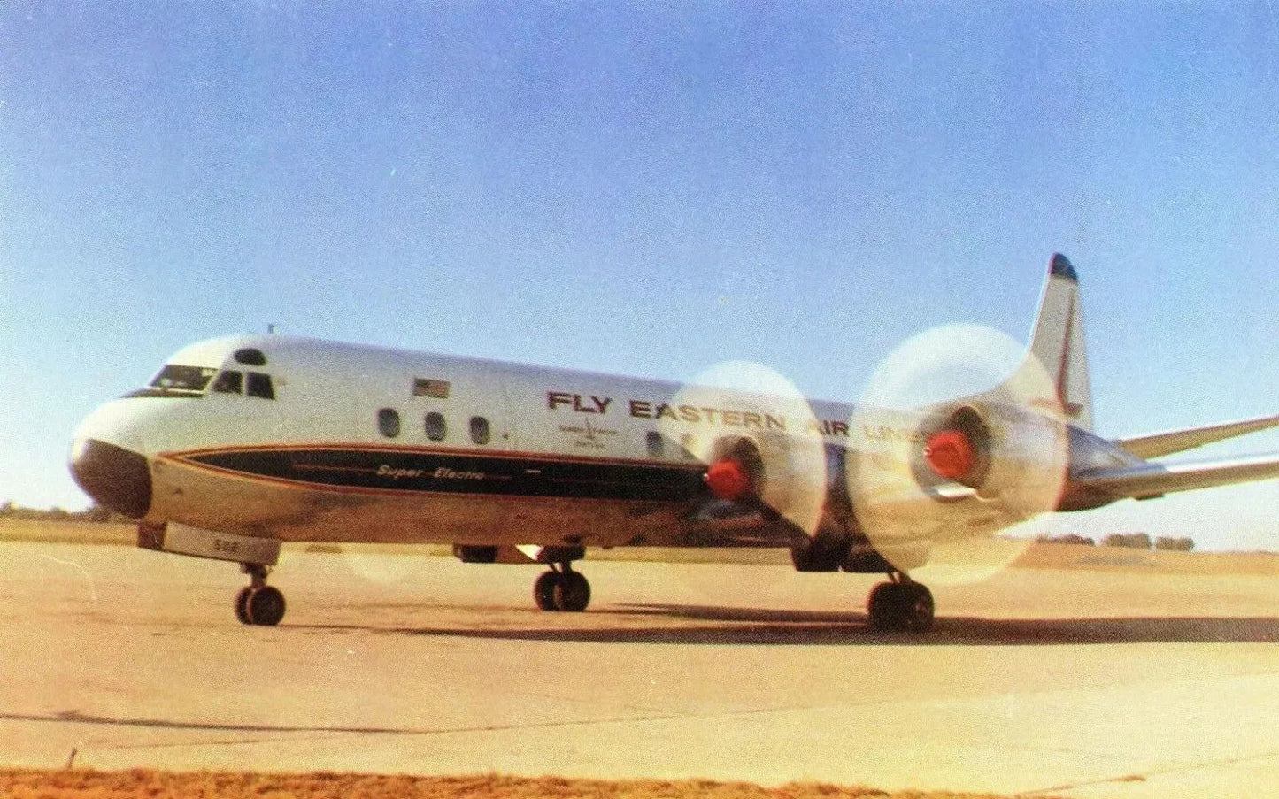 Eastern Airlines L 188 Hqts Propellor Plane Miami Airport Picture Magnet
