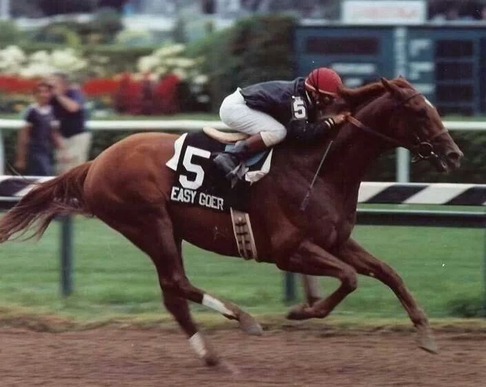 Easy Goer Keychain Horse Racing Picture Jockey