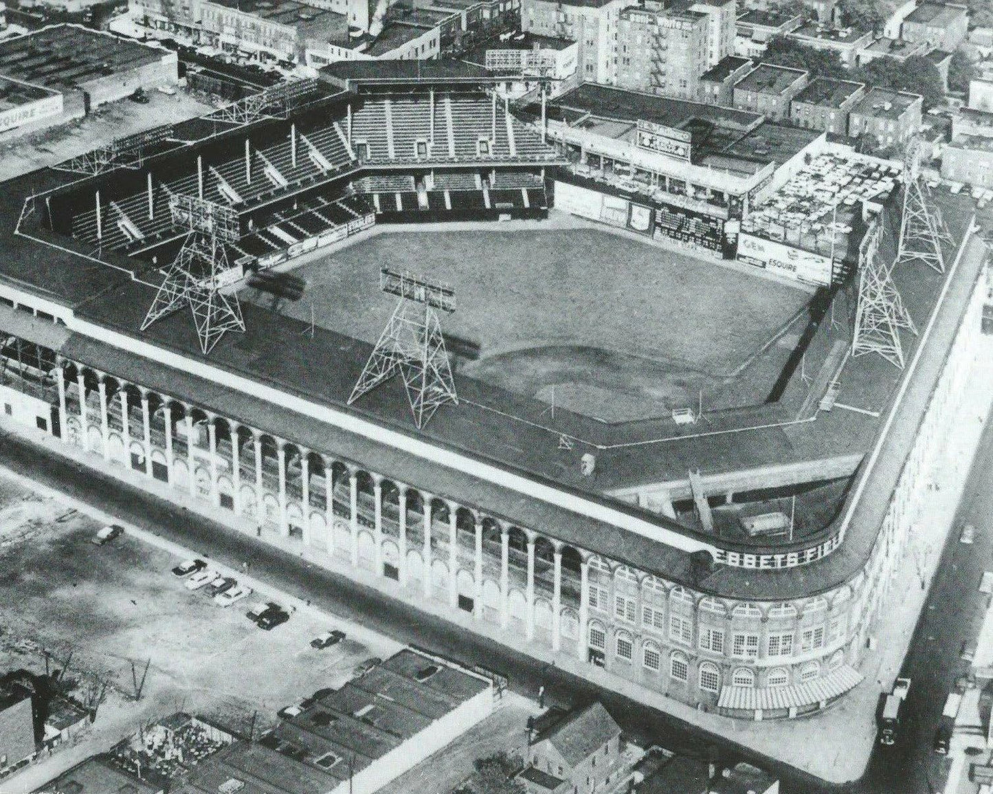 Ebbetts Field Magnet Baseball Picture Brooklyn Dodgers Close Aerial View Mlb