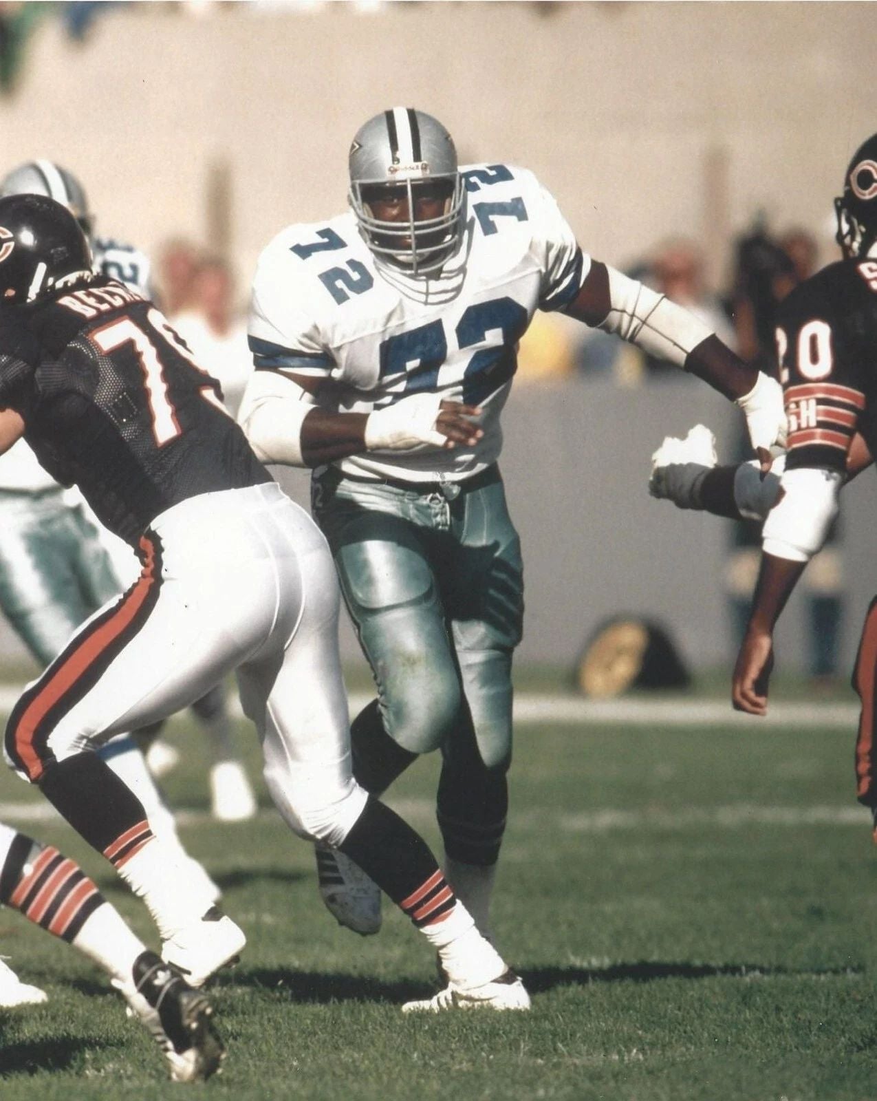 Ed Too Tall Jones Photo Dallas Cowboys Nfl Football Picture Vs Bears