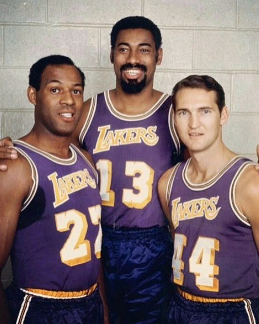 Elgin Baylor Wilt Chamberlain Jerry West Photo La Lakers Basketball Nba