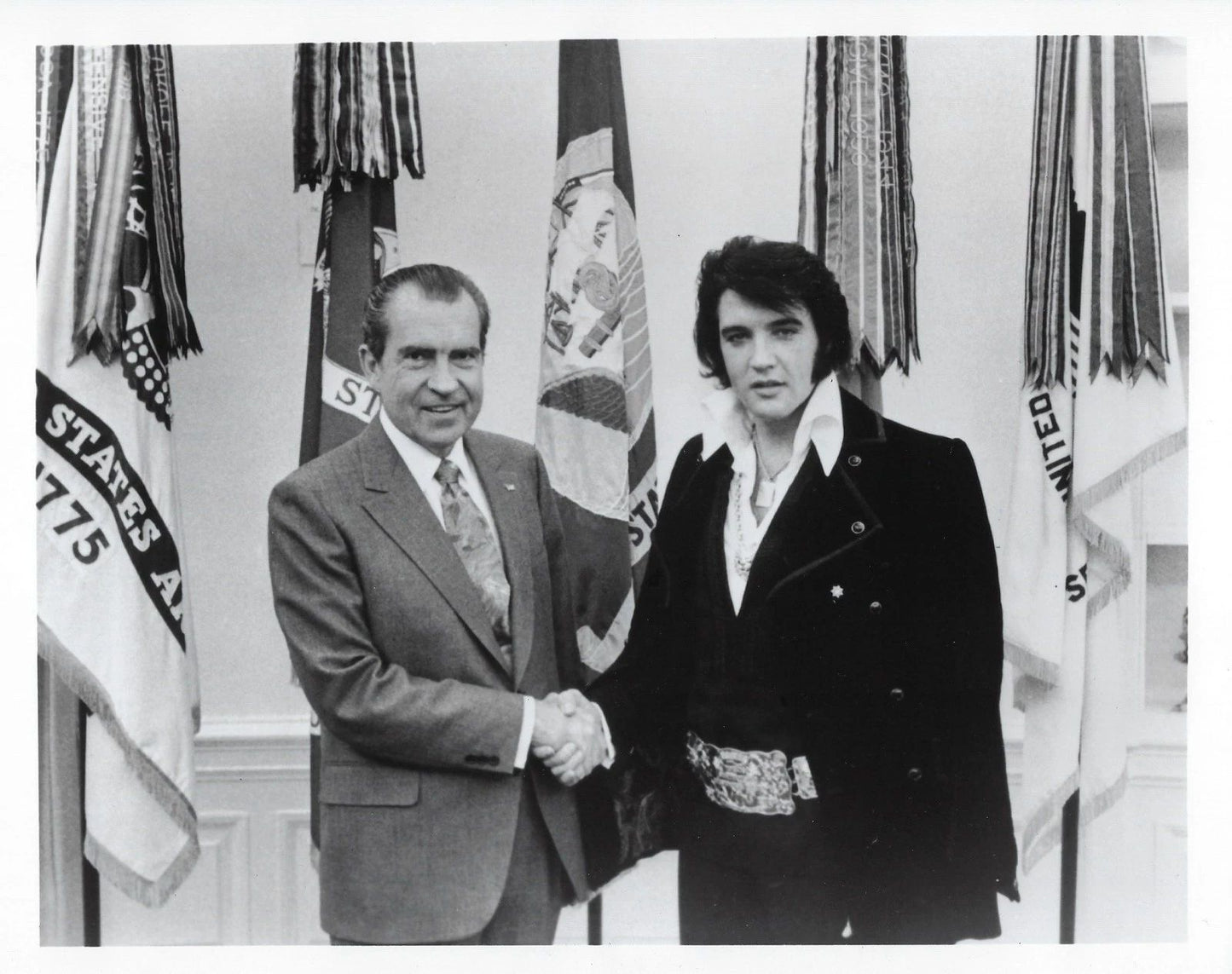 Elvis Presley & President Richard Nixon Keychain Music Picture Rock N Roll