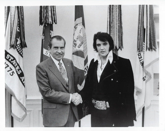 Elvis Presley & President Richard Nixon Keychain Music Picture Rock N Roll
