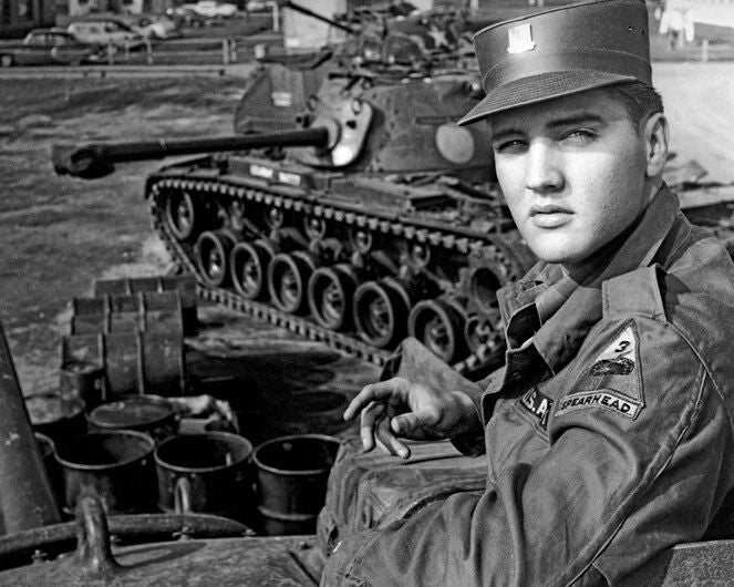 Elvis Presley During Military Service Glossy Keychain Print Portrait Keychain
