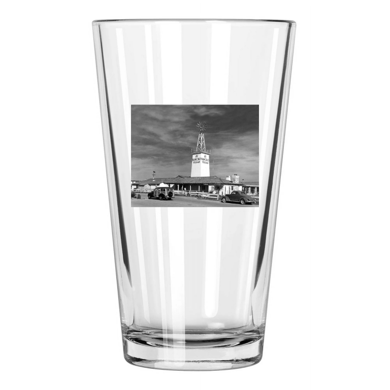 El Rancho Las Vegas Photo Casino & Hotel Strip Pint Beer Drinking Glass