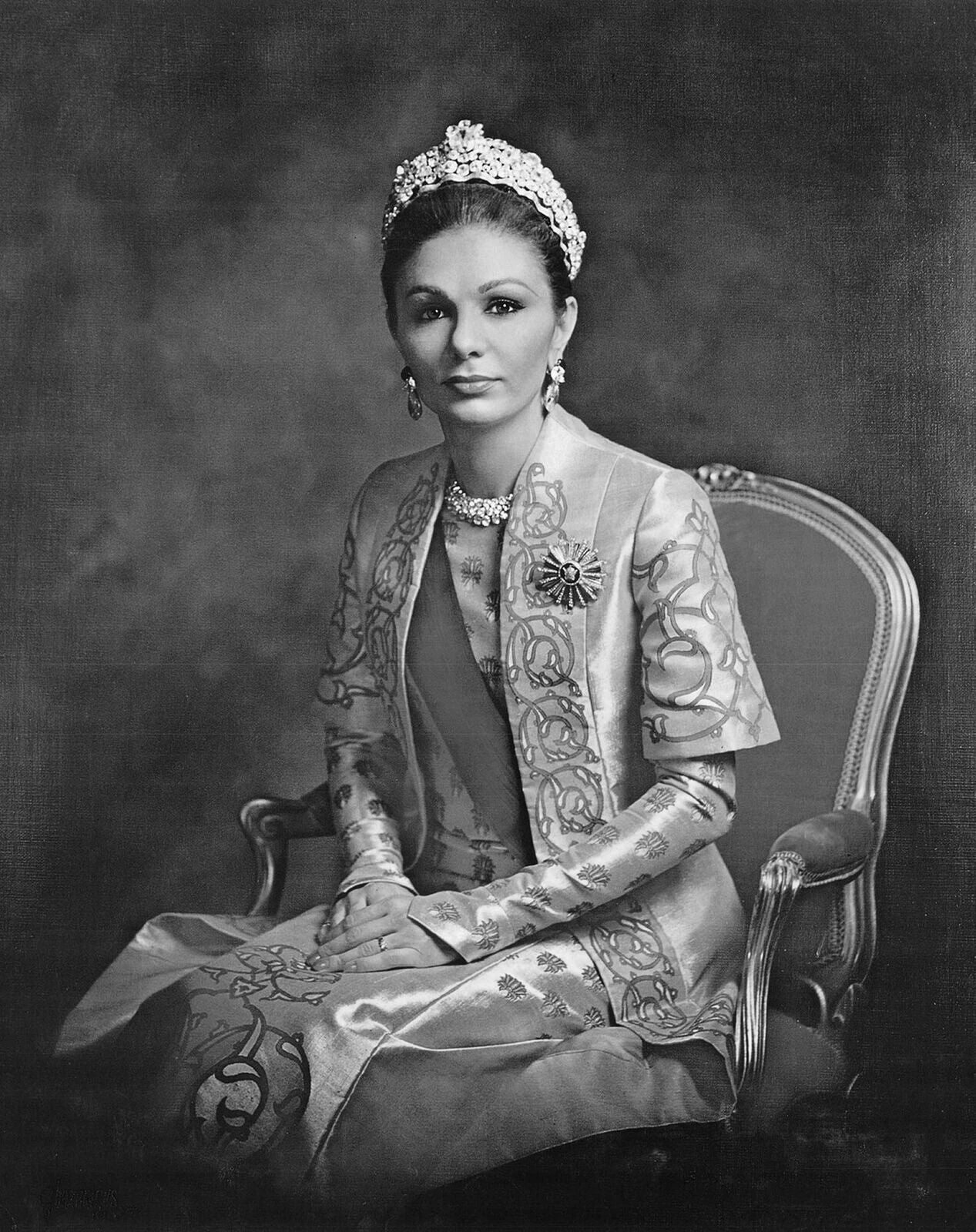 Empress Farah Pahlavi Widow Of Shah Of Iran Portrait Poster Photo