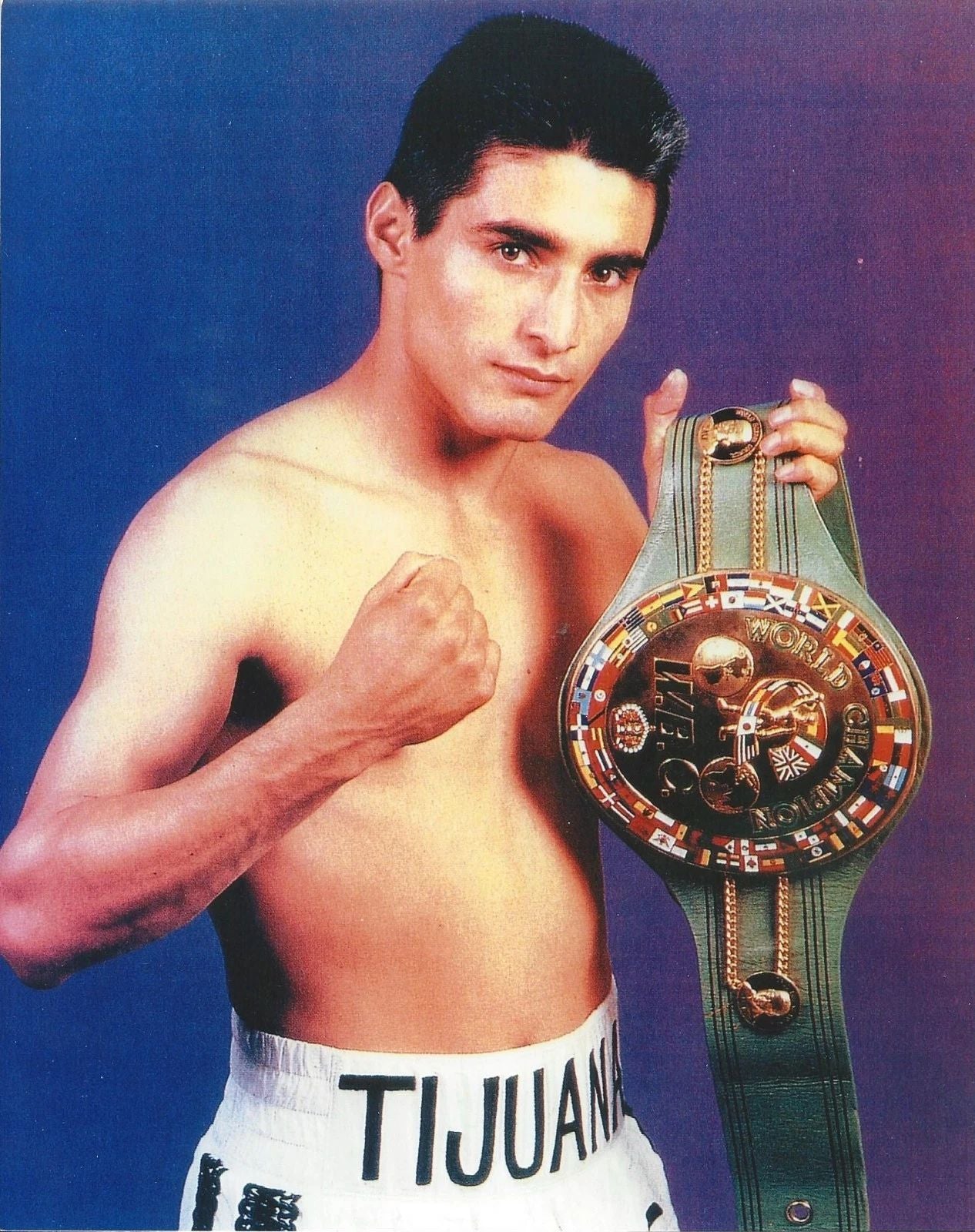 Erik Morales Keychain Boxing Picture With Belt
