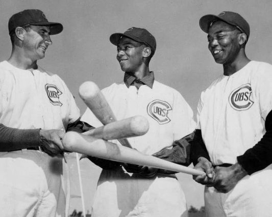 Ernie Banks Monte Irvin Hank Sauer Photo Chicago Cubs Baseball Picture Mlb