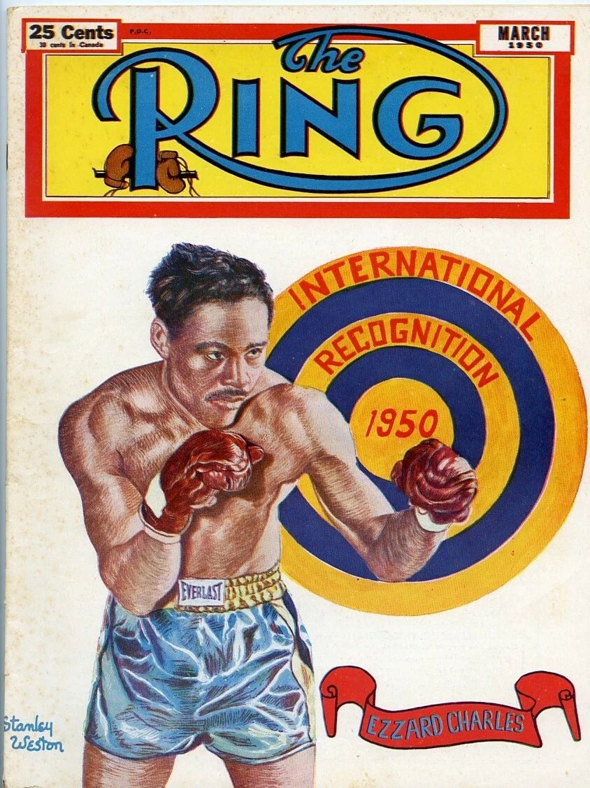 Ezzard Charles Magnet Boxing Picture 1950