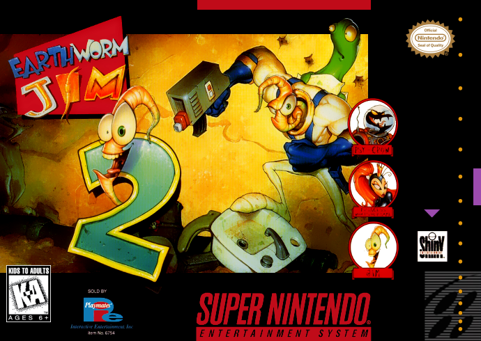 Earthworm Jim 2 (Usa) Snes Print Poster