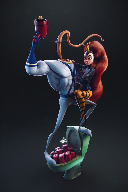 Earthworm Jim Princess Decor Wall Art Jigsaw Puzzle