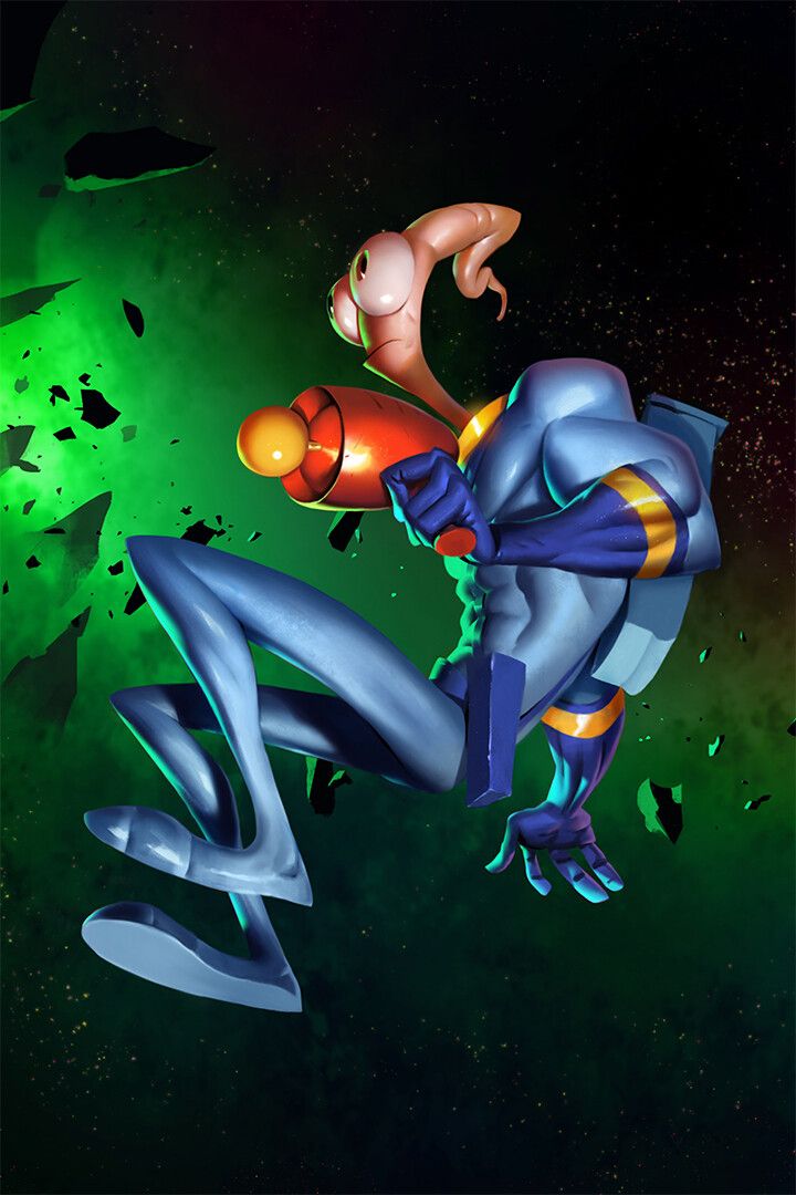 Earthworm Jim Is The Mandelorian Decor Wall Art Jigsaw Puzzle