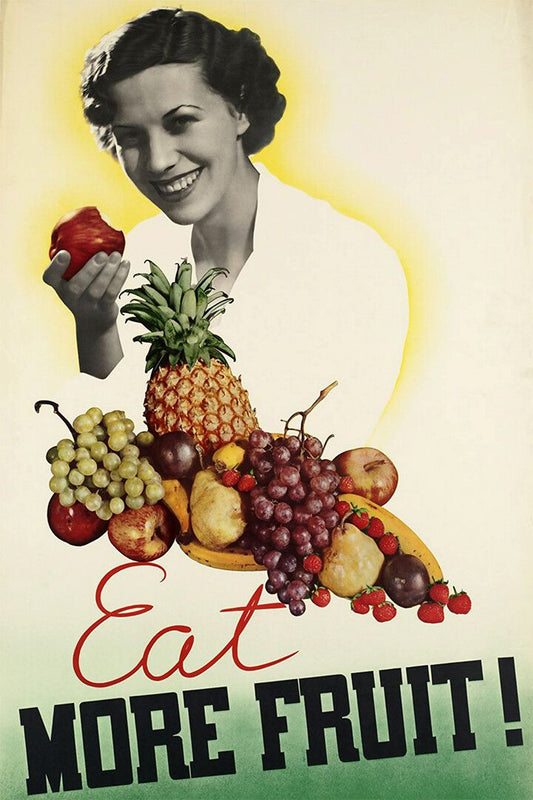 Eat More Fruit Food Advertisement Painting Print Jigsaw Puzzle