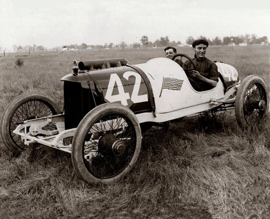 Eddie Rickenbacker 1914 Duesenberg Retro Classic Racing Car Poster Photo