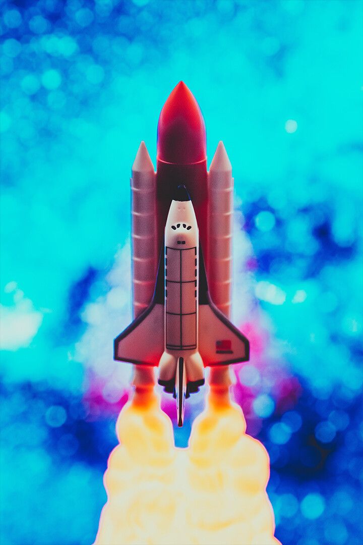 Editorial Jigsaw Puzzle Of Red Rocket Ship Art Wall Decor Jigsaw Puzzle