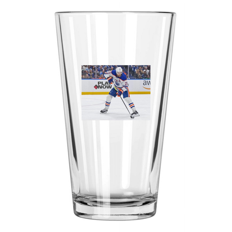 Edmonton Oilers Leon Draisaitl Photo Nhl Hockey 2 Pint Beer Drinking Glass