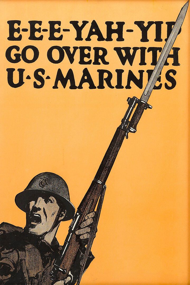 Eeeyahyip Go Over With Us Marines 1917 Wwi Jigsaw Puzzle