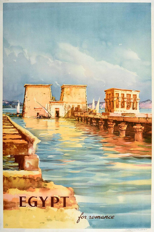 Egypt For Romance The Nile Reflections Vintage Travel Jigsaw Puzzle