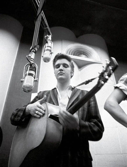 Elvis Presley Recording At Rca Victor Studio In 1956 Picture Magnet Print 5 X 7