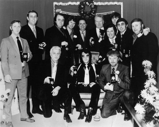 Elvis Presley And His Memphis Mafia Publicity Picture Keychain Print