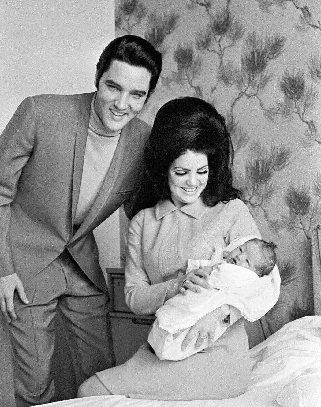 Elvis Priscilla & Lisa Marie Presley Family Picture Magnet Print