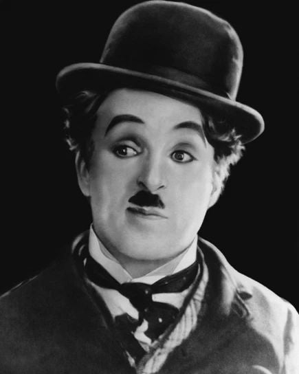 English Comic Actor Charlie Chaplin Glossy Keychain Famous Film Star Portrait