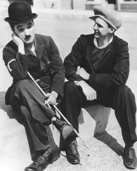 English Comic Actor Charlie Chaplin Glossy Keychain Famous Film Star Print