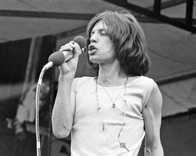 English Rock Band Rolling Stones & Mick Jagger Glossy Magnet Magnet